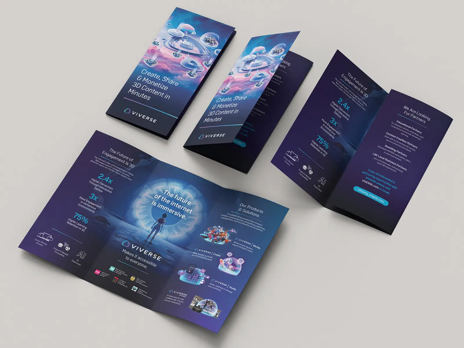 VIVERSE leaflets, inner spreads