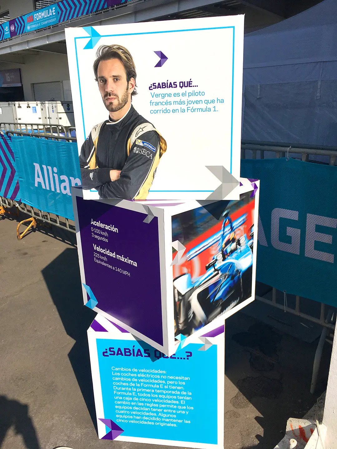 Formula E driver box graphics