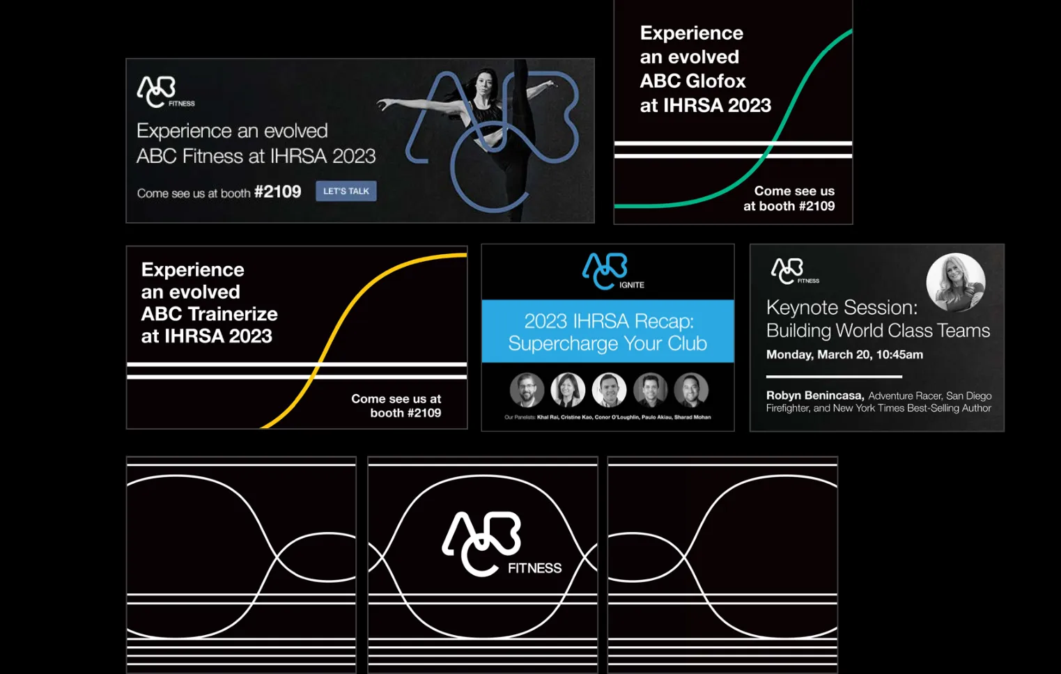 Event graphics for the IHRSA trade show