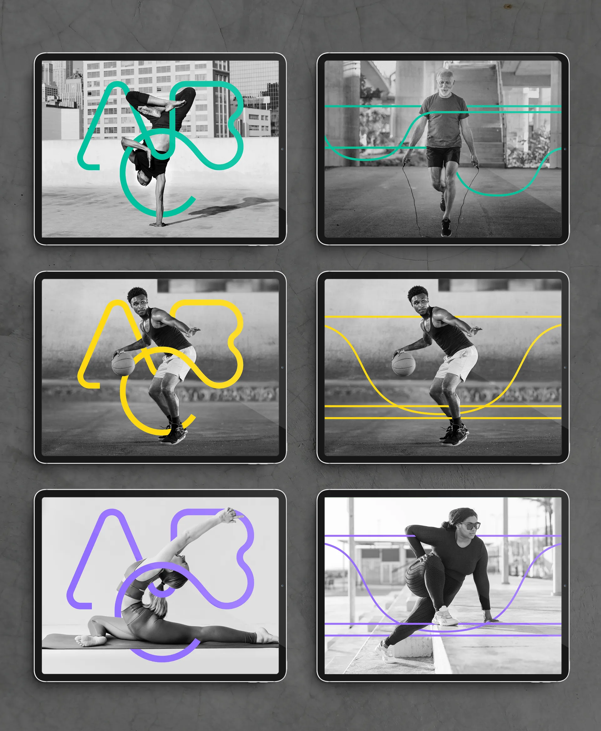 ABC identity applied on a tablet layout