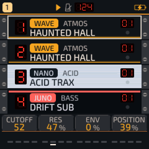 Home rack on a WAVE track